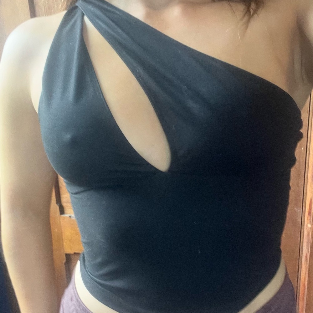 Victoria's Secret Black Asymmetrical Top